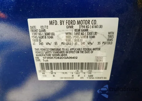 2013 Ford Explorer Xlt z USA, uszkodzony, nr VIN 1FM5K7D82DGA06402